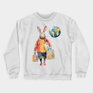 Shopping Rabbit Crewneck Sweatshirt